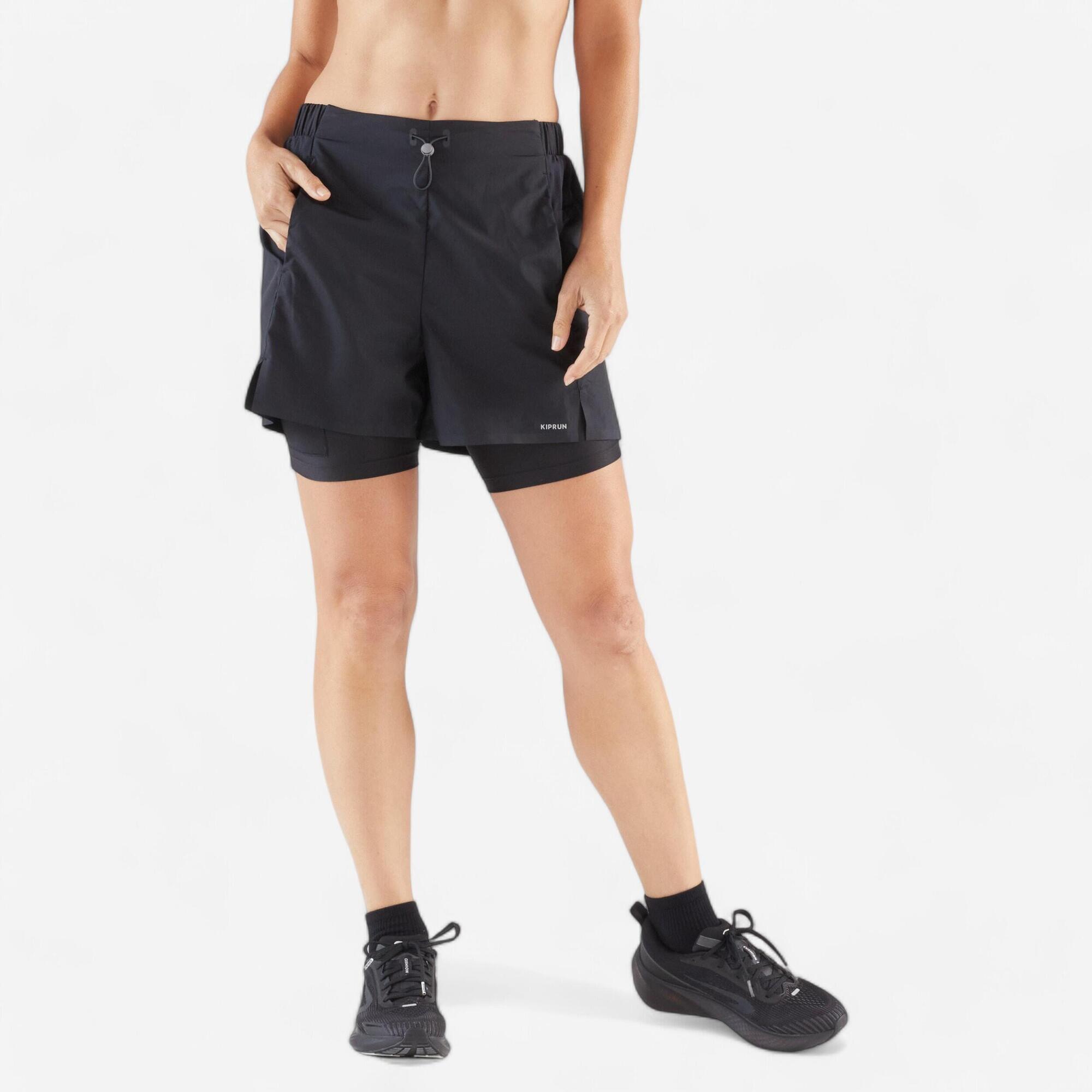 Kiprun Women's Run 500 2-in-1 Compression Running Shorts